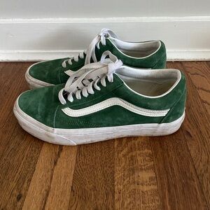 Vans green and white